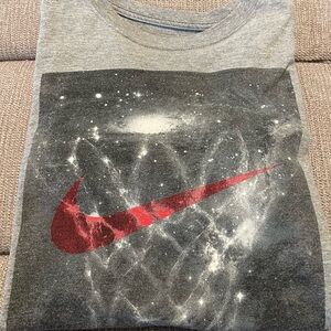 Nike Gray and Red Short Sleeve Kid’s Tee